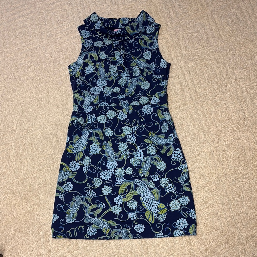 Lilly Pulitzer Navy and Green Mini Dress